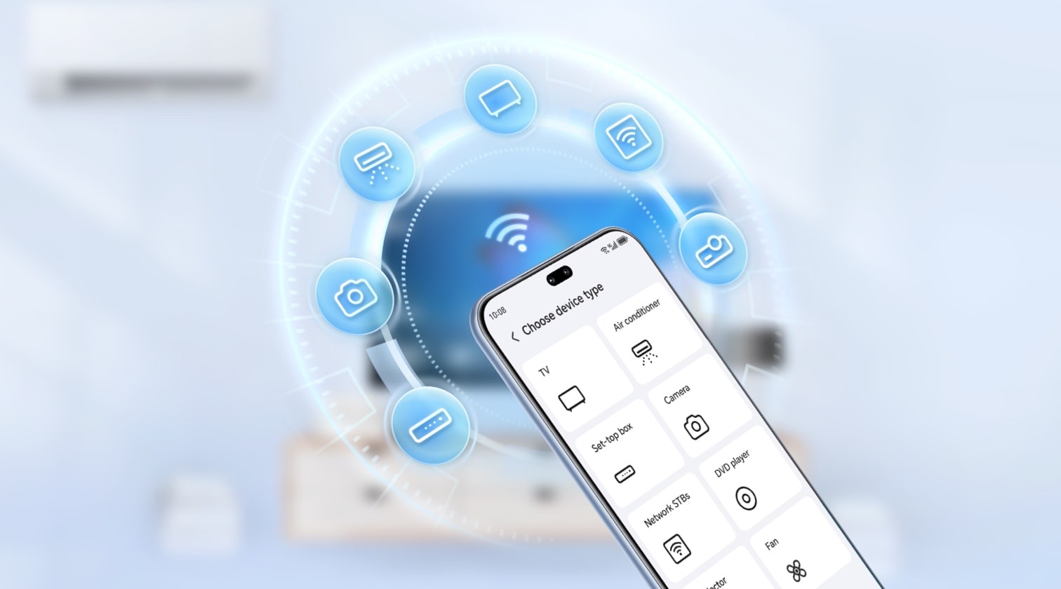 Transform your phone into a remote control, effortlessly managing all household appliances with a single touch