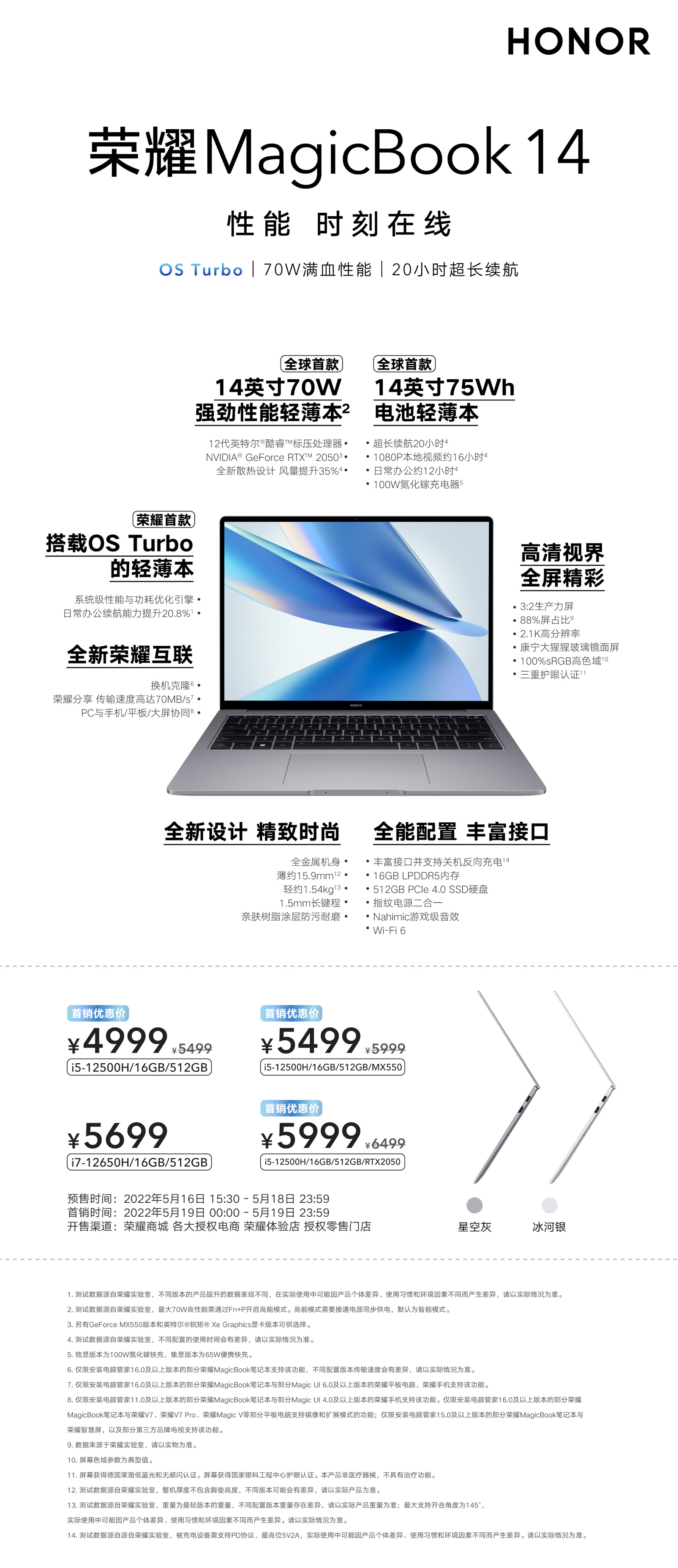 全新荣耀MagicBook 14正式发布