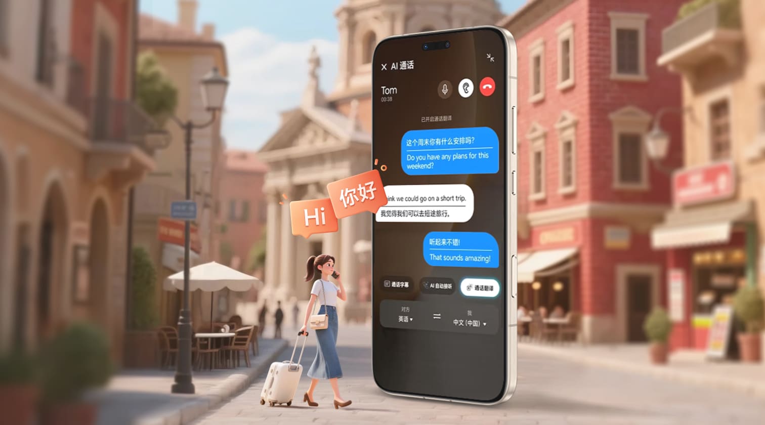 AI通话翻译，跨语言对话实时互译