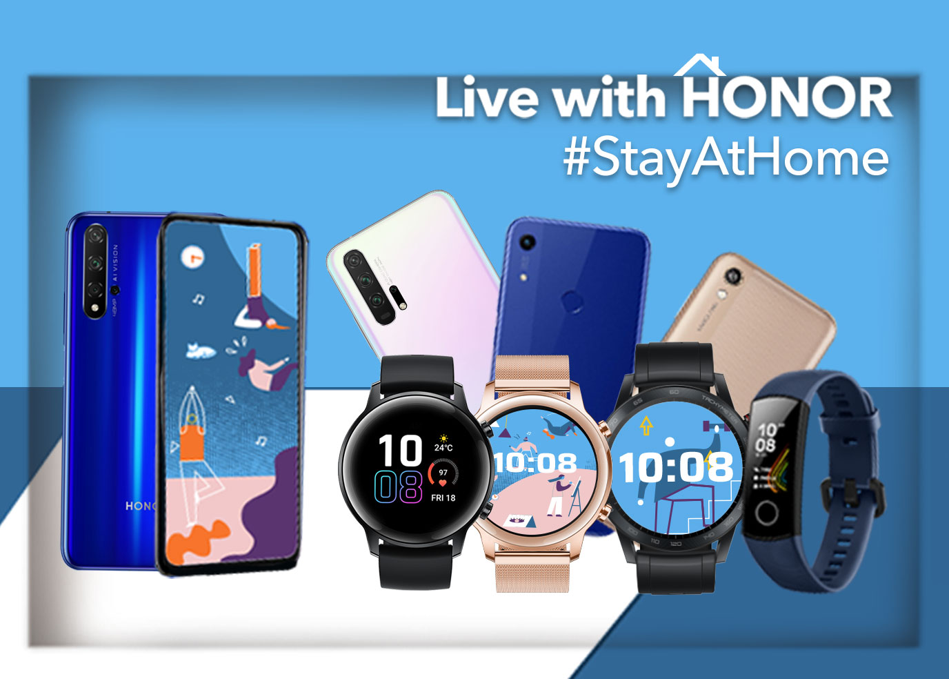HONOR startujte super slevy ze série chytrého bydlení v rámci kampaně Live with HONOR #StayAtHome a pomáhá se udržet v kondičce a být produktivní při práci i doma.