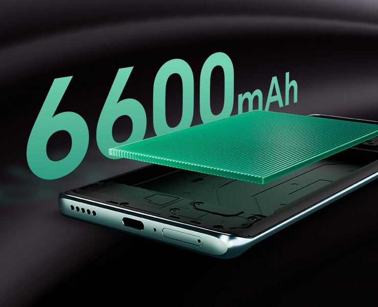 Branchenweit erster 6600-mAh-Silizium-Kohlenstoff-Akku und fortschrittliche Ladetechnologie