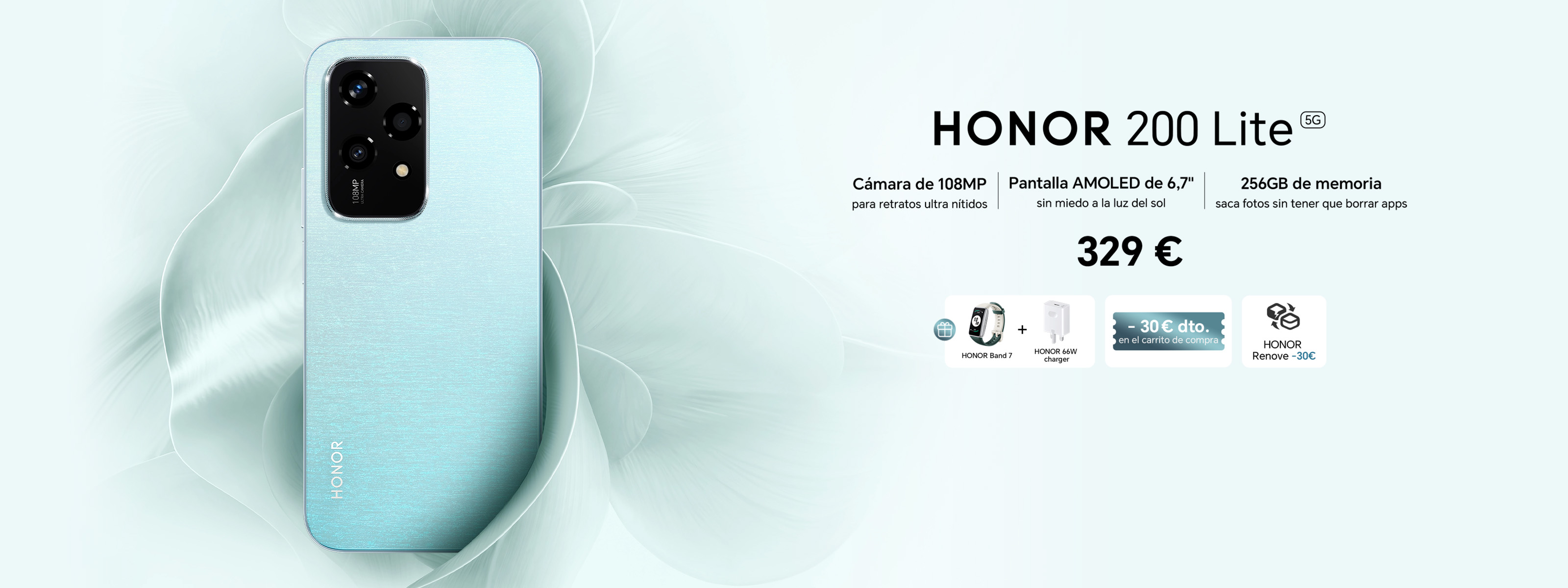 HONOR 200 Lite un nuevo nivel de perfección en cámara y pantalla