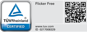 Certificación TÜV Rheinland flicker-free