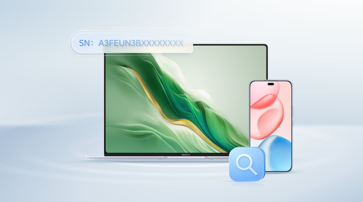 Etsi HONOR-älypuhelimesi, tablettisi tai tietokoneesi sarjanumero (SN)