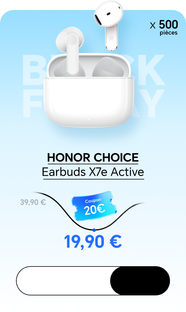 HONOR CHOICE Earbuds X7e Active seulement 19,90€, code ACEX7EA