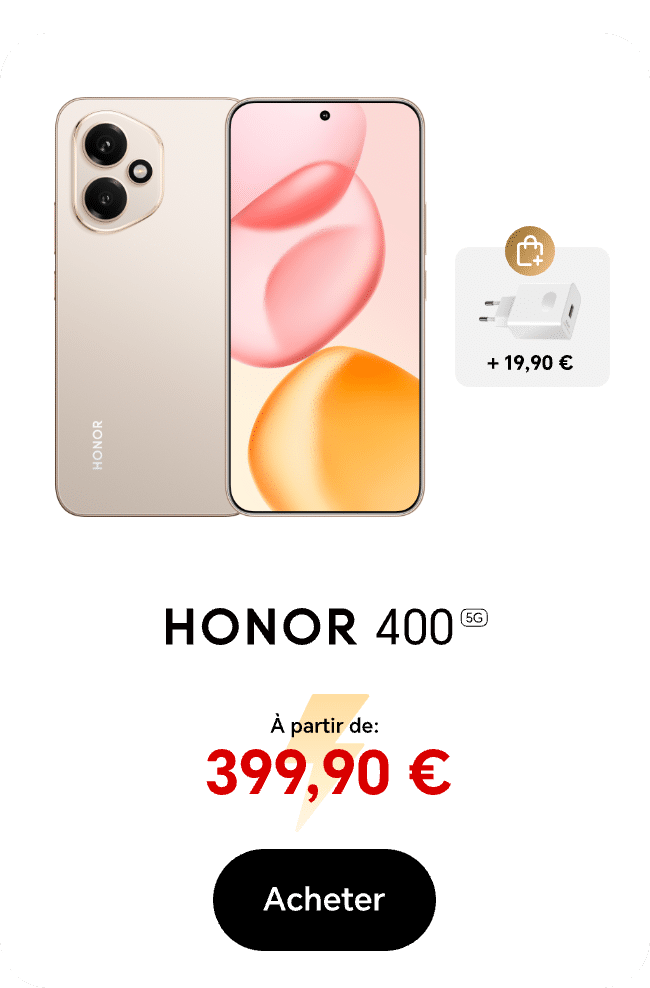 HONOR 400 Offre HONOR WEEK, seulement 399,90€