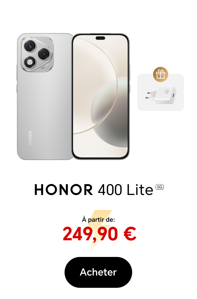 HONOR 400 Lite Offre HONOR WEEK, seulement 249,90€