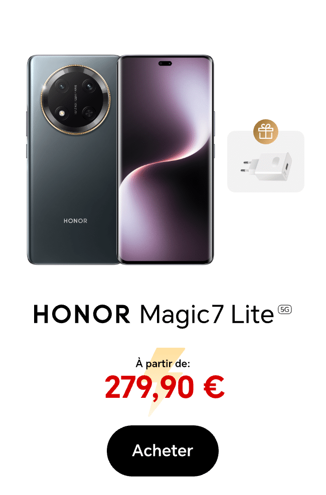 HONOR Magic7 Lite Offre HONOR WEEK, seulement 279,90€
