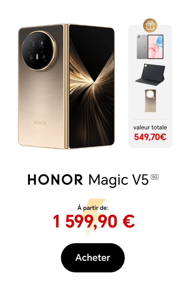 HONOR Magic V5 Offre HONOR WEEK, seulement 1 599,90€