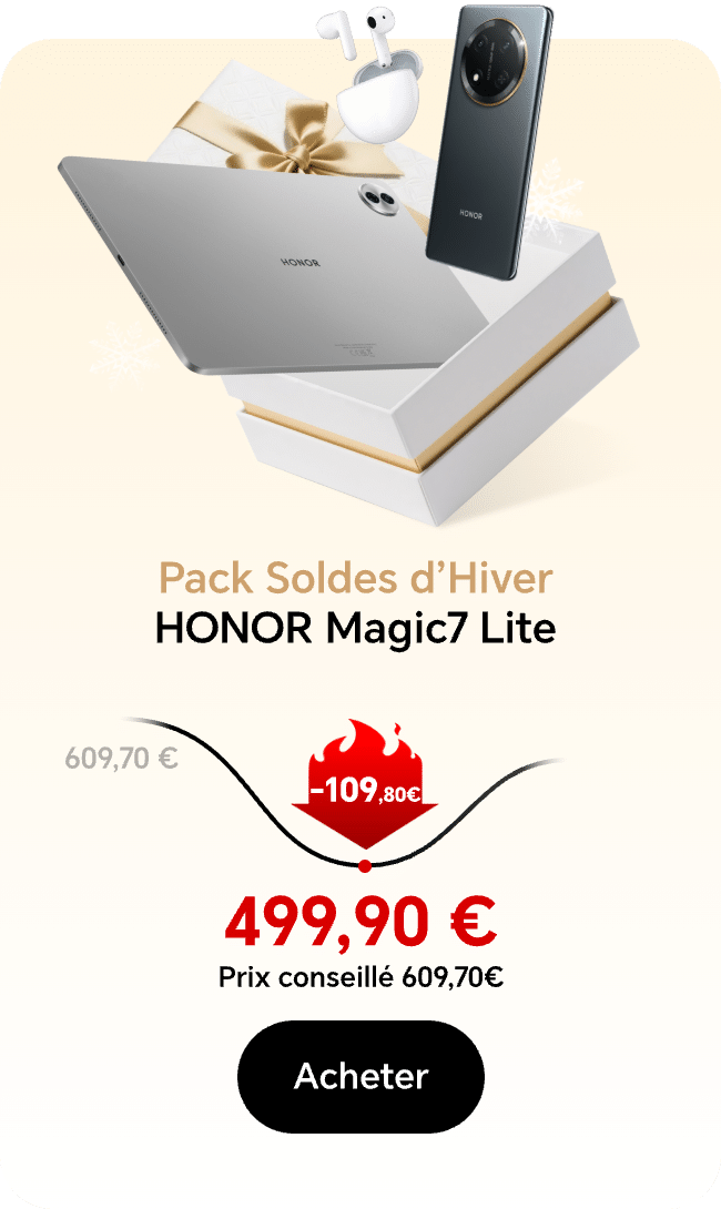 Pack Soldes d’Hiver HONOR Magic7 Lite