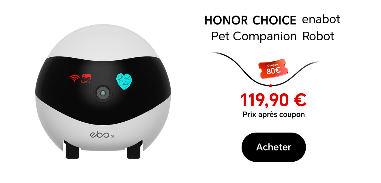 HONOR CHOICE enabot Pet Companion Robot Prix après coupon 119,90€