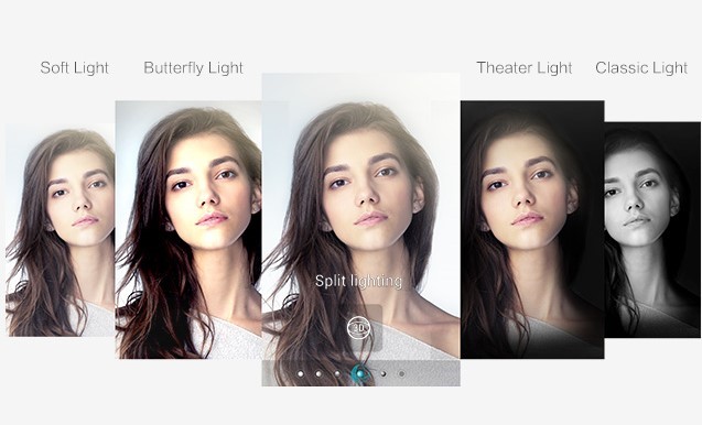 AI portrait mode with 3D portrait lighting