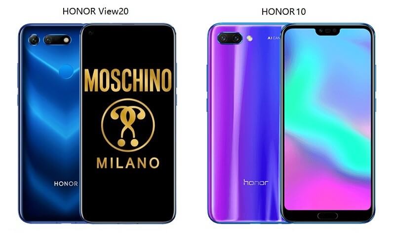 compare HONOR mobile phones – HONOR View20 vs HONOR 10