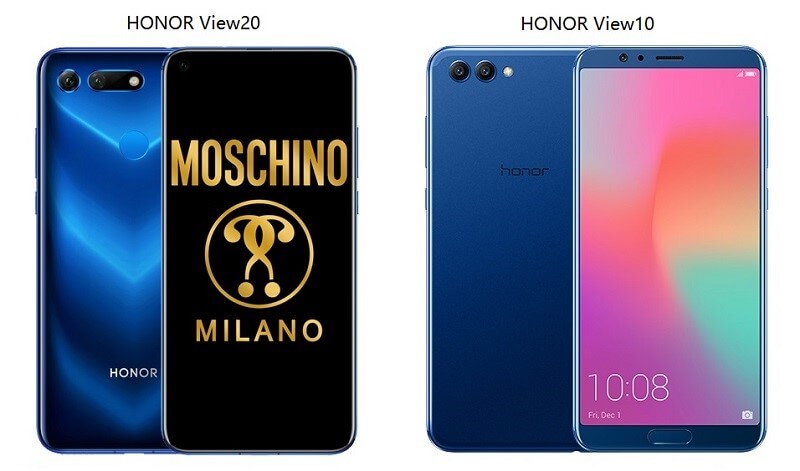 compare HONOR mobile phones - HONOR View20 vs HONOR View10
