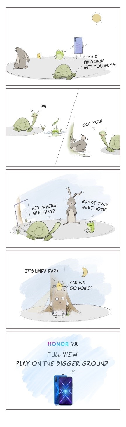 HONOR 9X Comics- Experience Bezel-Less World with Fullview Display