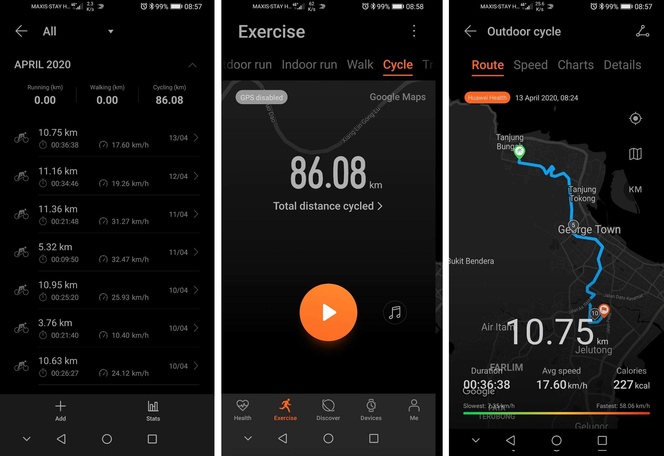 HONOR MagicWatch 2 Outdoor Exercise Cycle Mode Review