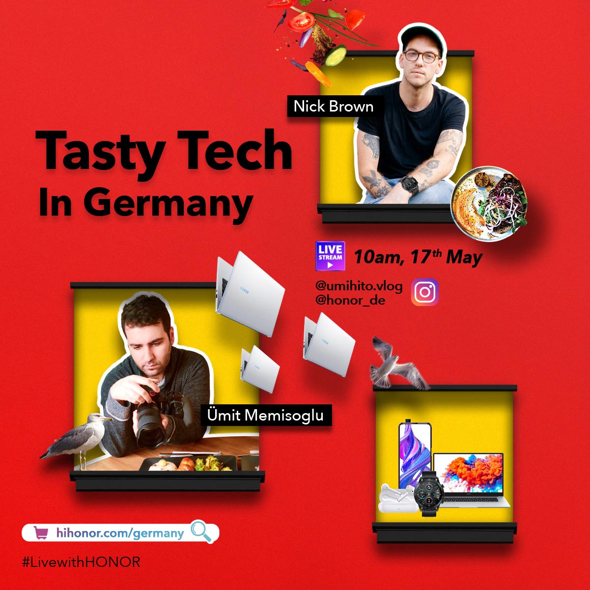 Delicious Food Meets Great Technology: HONOR Launches Live Virtual Cookalong Series with Europe’s Favourite Hotspots