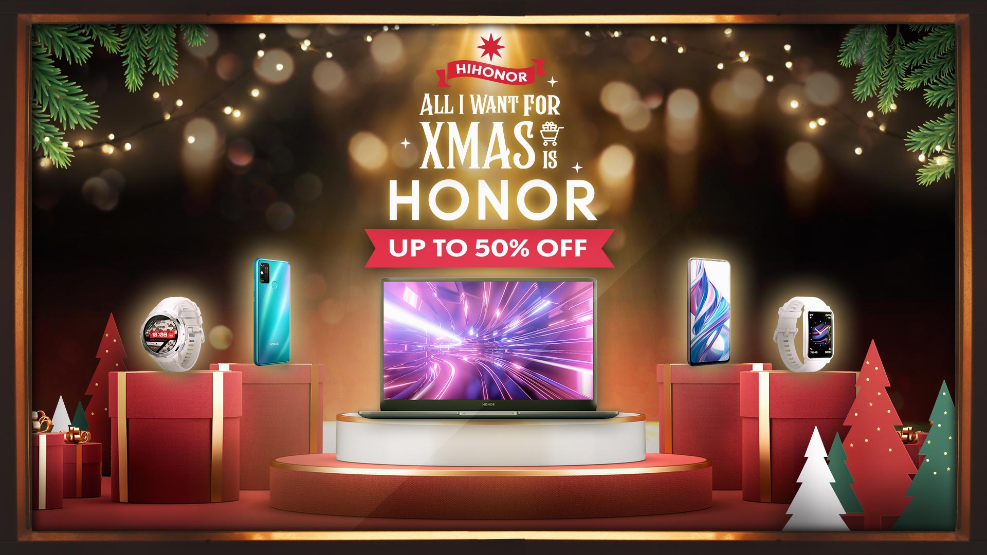 HONOR Christmas Gift 2020 Embraces People With Trendy Products With up to 50% off