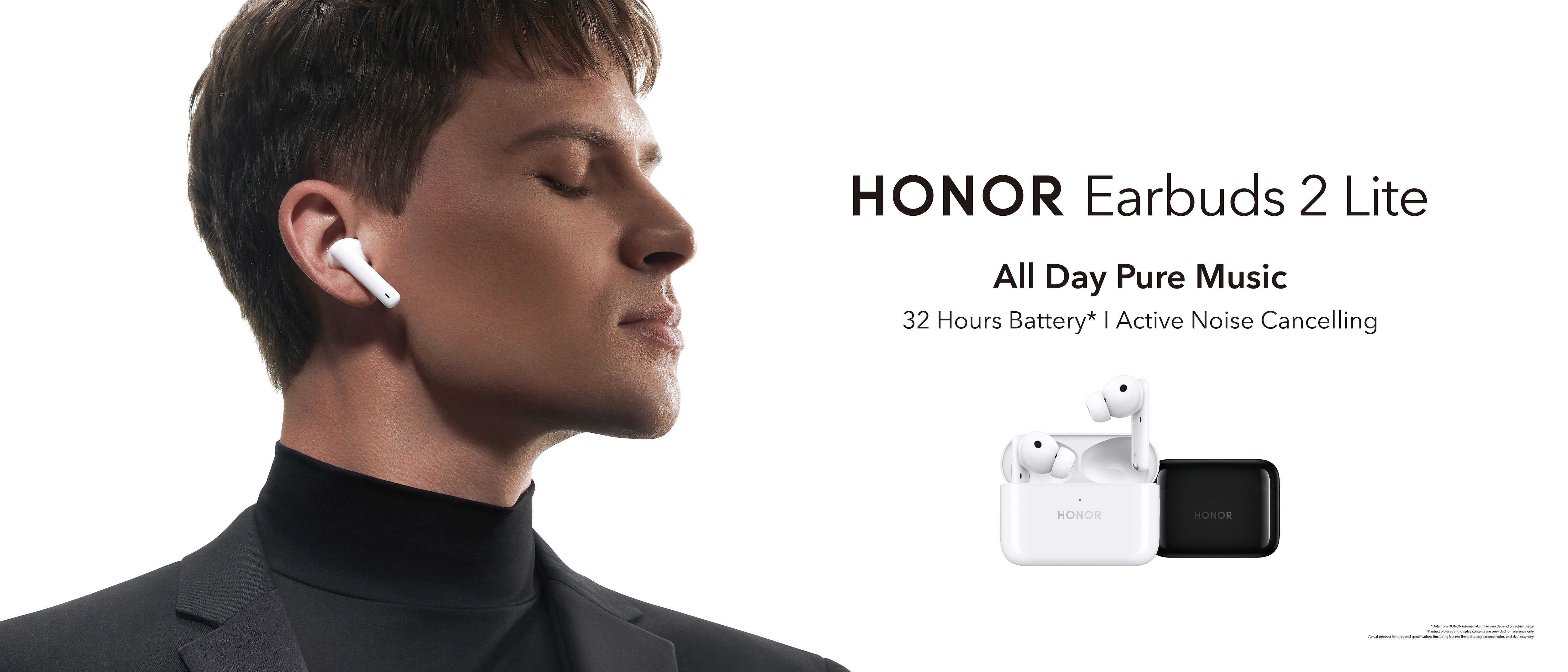 HONOR Earbuds 2 Lite deliver excellent performance and an impressive audio experience in an ergonomic design