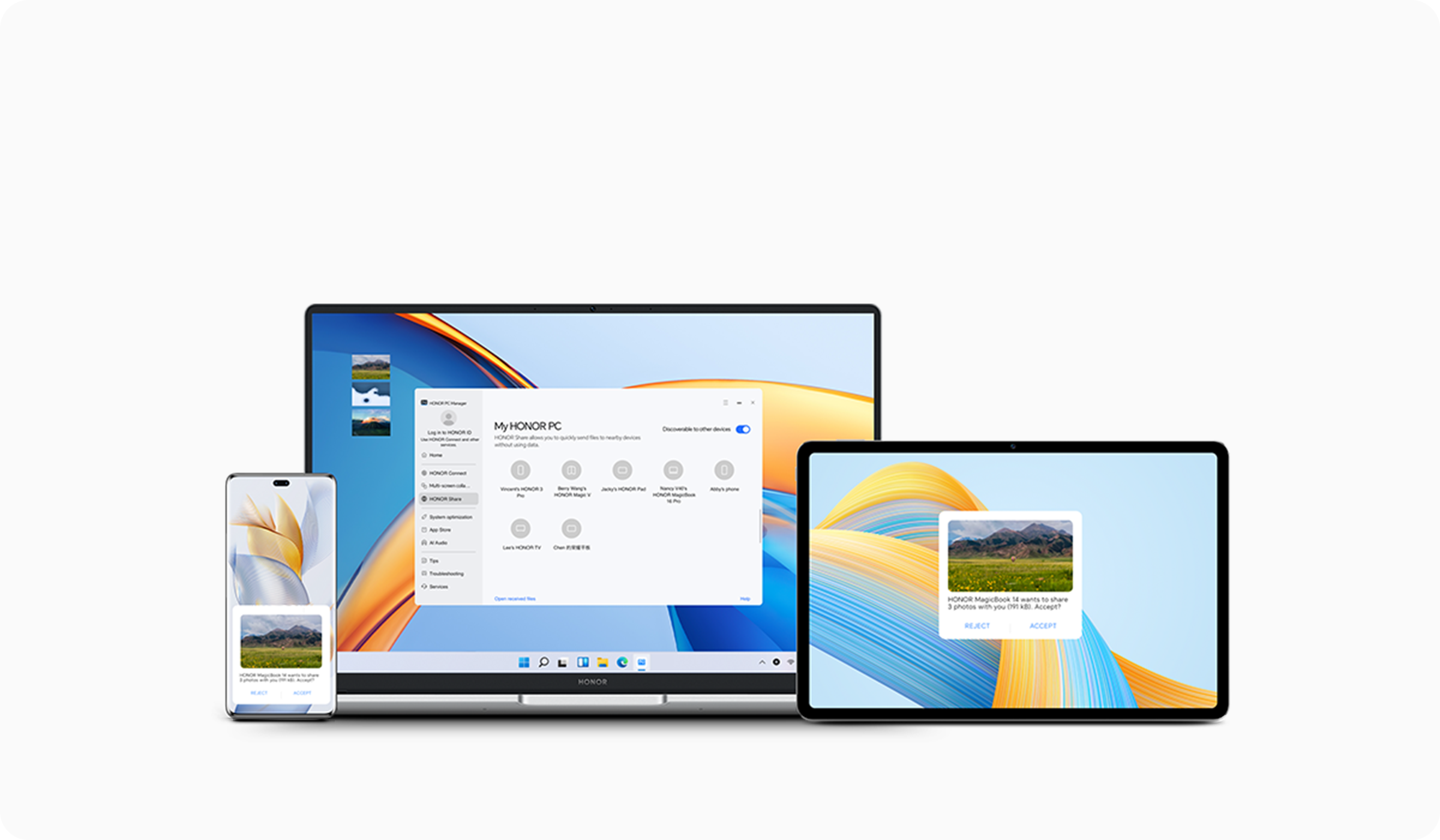 Fast Transmission Through HONOR Share
