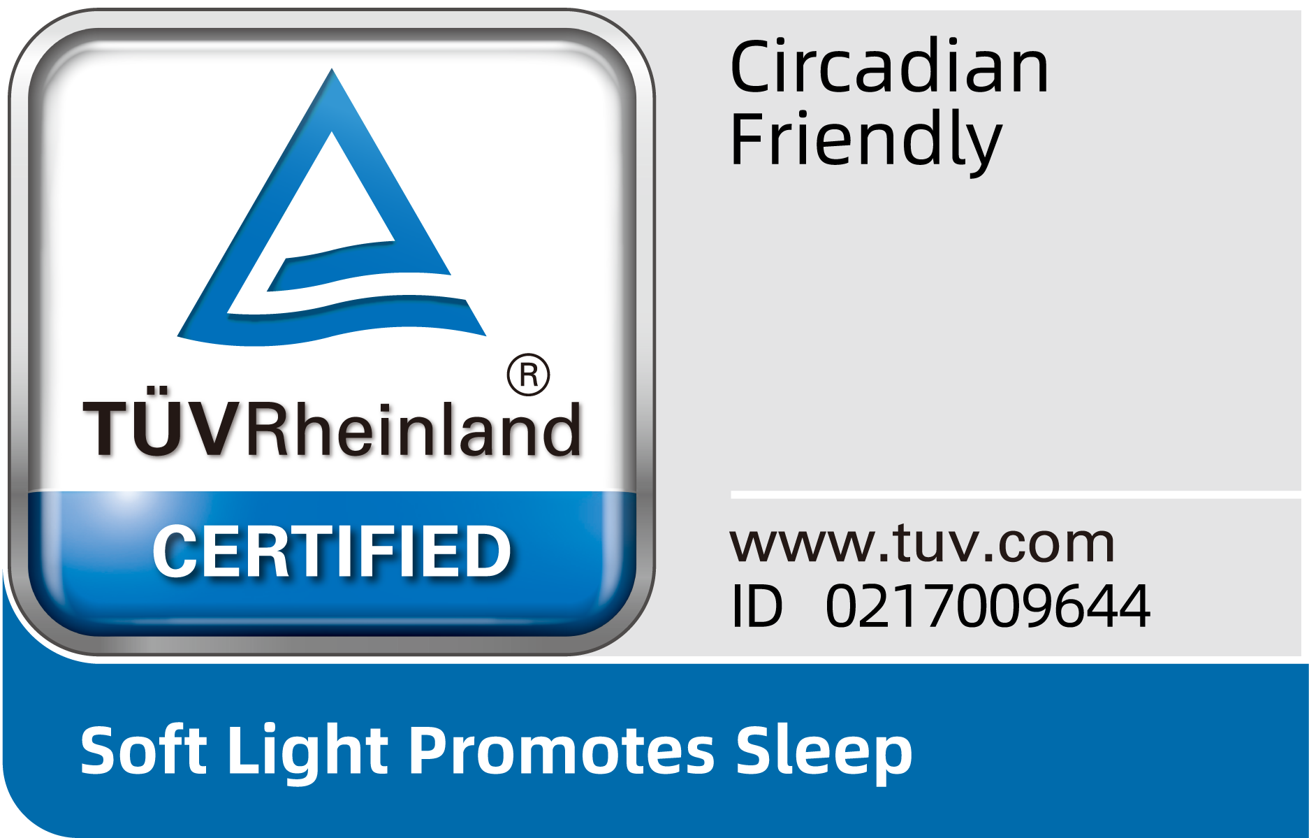 Certifikat „Circadian Friendly” tvrtke TÜV Rheinland. 2