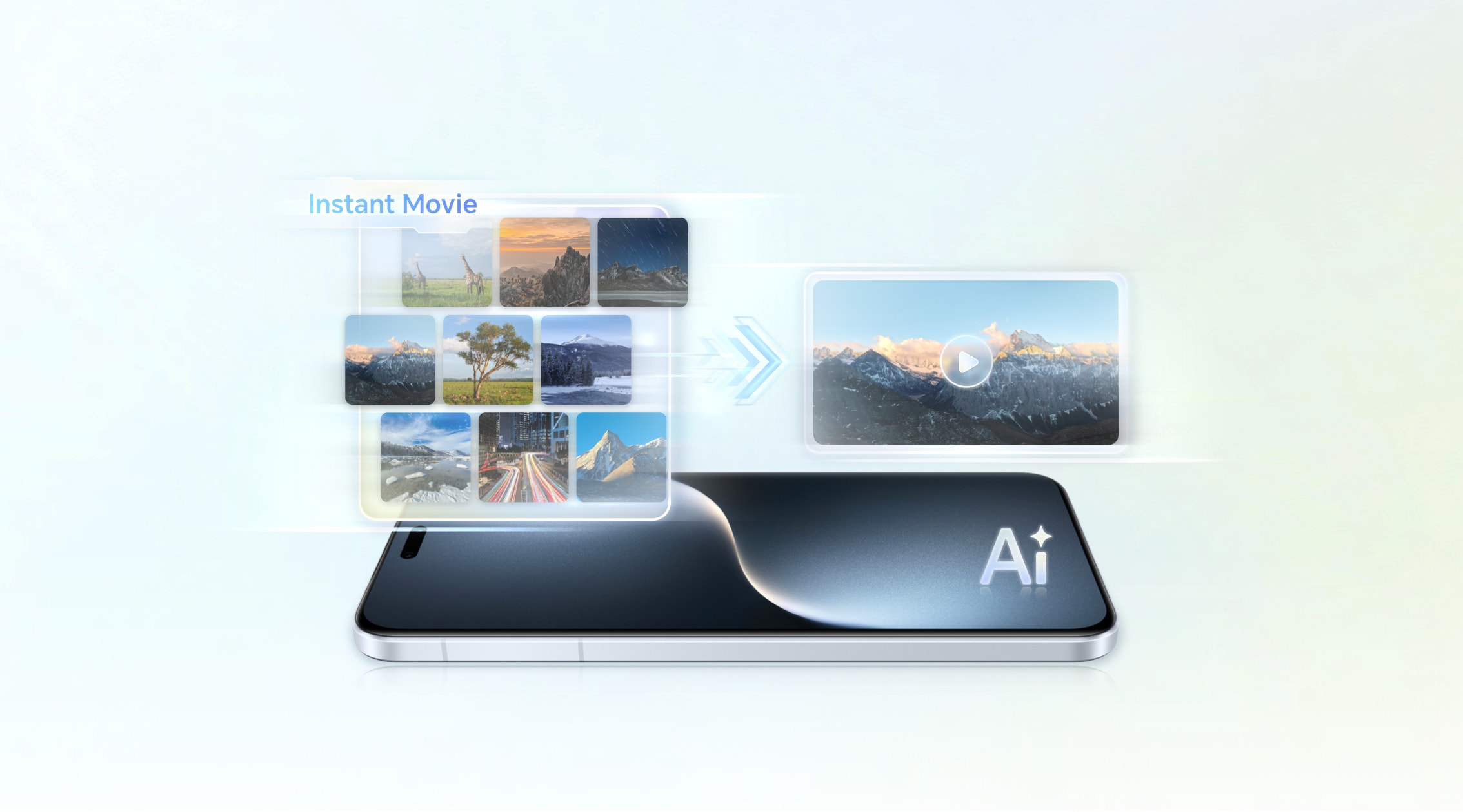 HONOR Al creazione fotografica, genera automaticamente clip Instant Movie