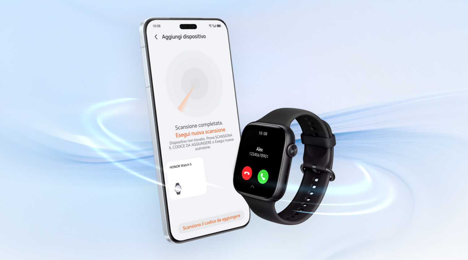 Come leggere i messaggi, effettuare e rispondere alle chiamate telefoniche sul tuo orologio HONOR?