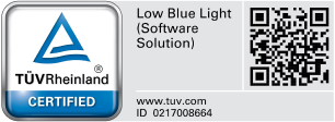 TÜV Rheinland ពណ៌ខៀវទាប វិញ្ញាបនប័ត្រពន្លឺ