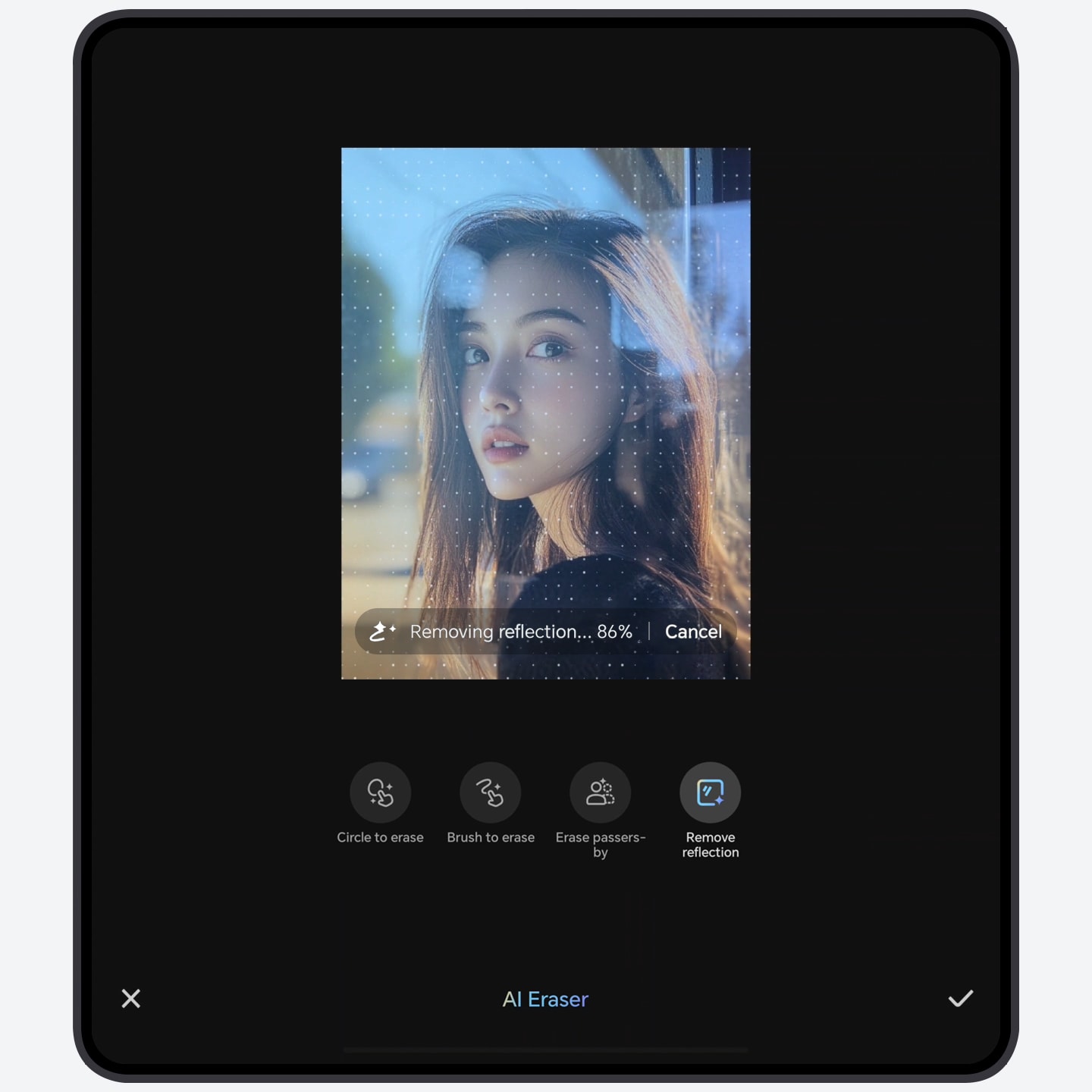 AI De-reflection, Turning Failed Shots into Clear and Realistic Images