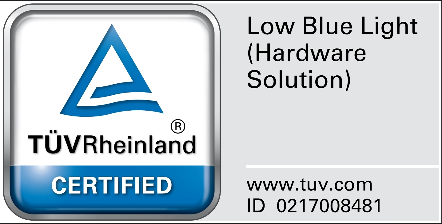 Certificação de redução de luz azul TÜV Rheinland