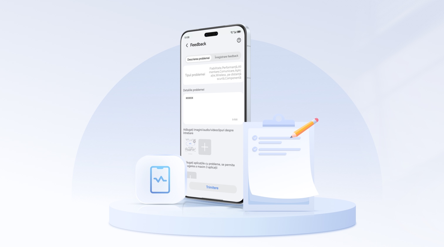 Cum se utilizează funcția de feedback pentru Jurnal de diagnosticare autogenerat