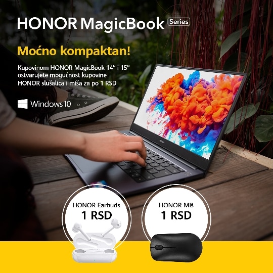 HONOR MagicBook akcija u Tehnomaniji, WinWin-u i Emmi Shop-u
