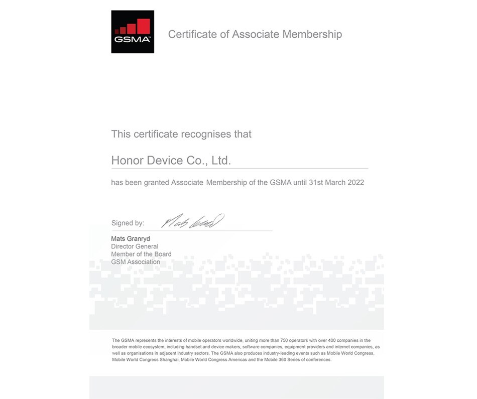 Компания HONOR стала членом Ассоциации GSMA 