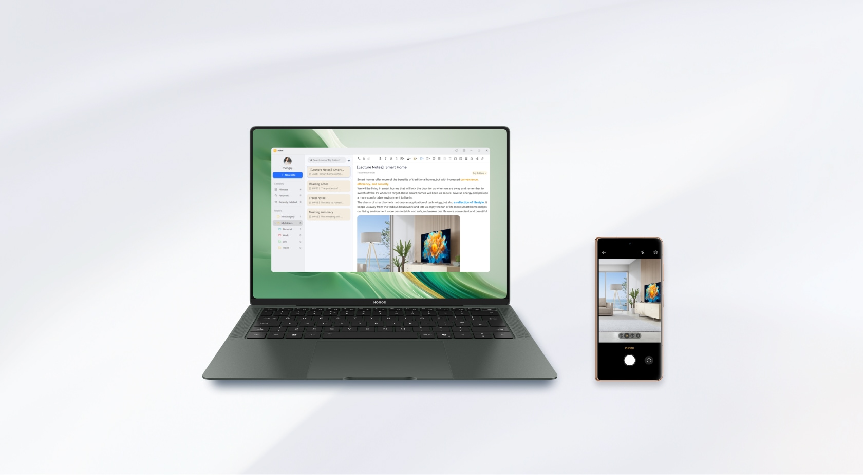 ميزة AI HONOR Notes